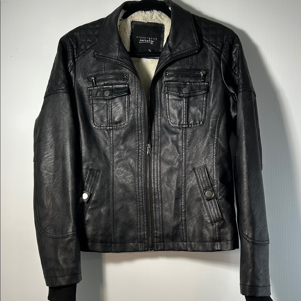 Streetwear Society Midnight Black Leather Jacket